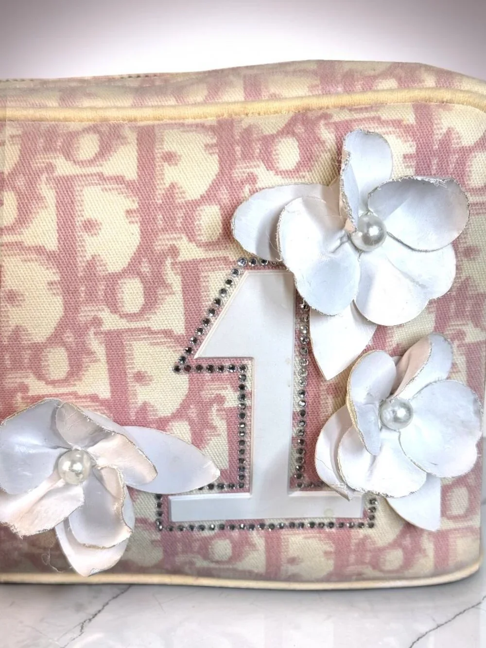 Christian Dior Vintage Y2K Girly No. 1 Trotter Monogram Flower Bag with COA